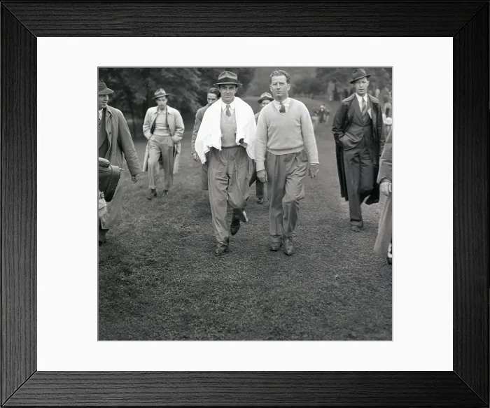 Framed Print : Sam Snead Walking with Jimmy Hines Framed Print : Sam Snead Walking with Jimmy Hines
