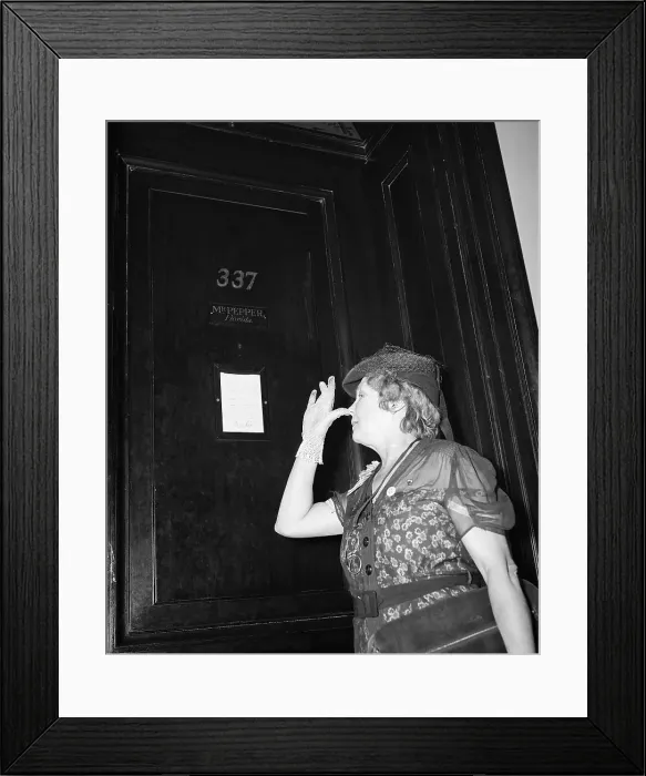 Framed Print : Marie Randby Thumbs Nose at Senator's Door Framed Print : Marie Randby Thumbs Nose at Senator's Door
