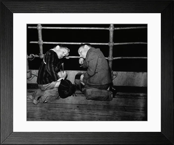 Framed Print : Young British Refugees Framed Print : Young British Refugees