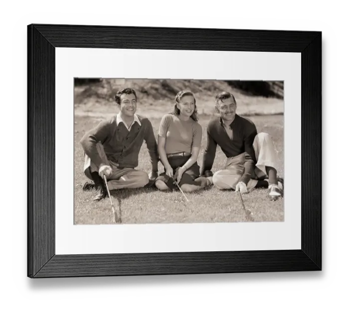 Framed Print : Hollywood Stars Golfing