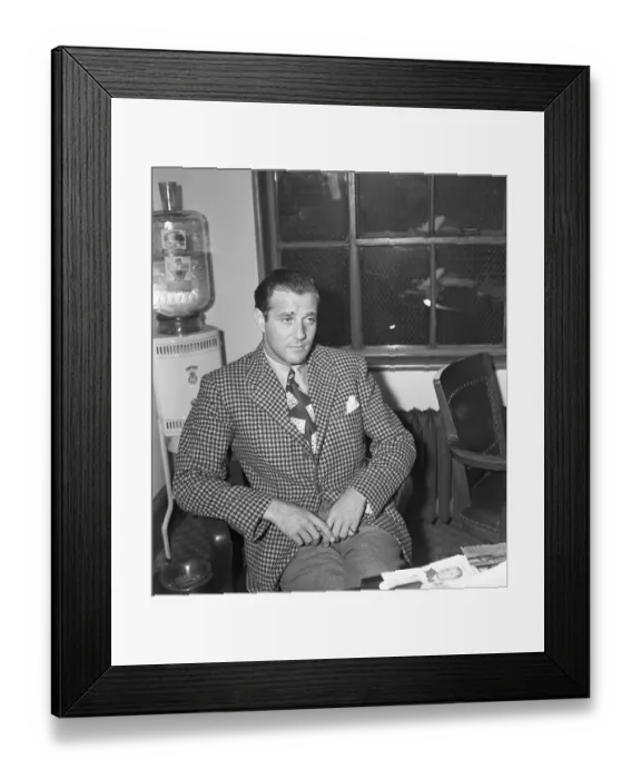 Framed Print : Benny (Bugsy) Siegel At Los Angeles Police Department For Questioning
