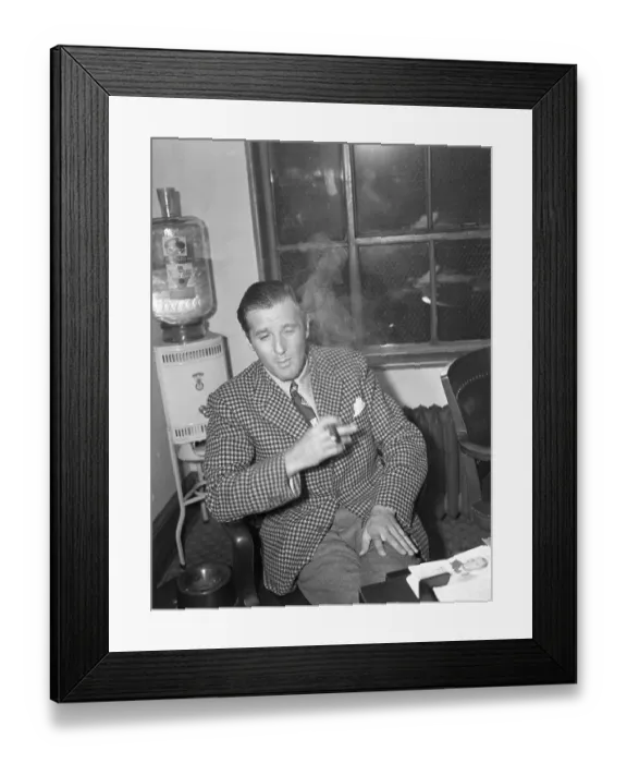 Framed Print : Benny (Bugsy) Siegel At Los Angeles Police Department For Questioning