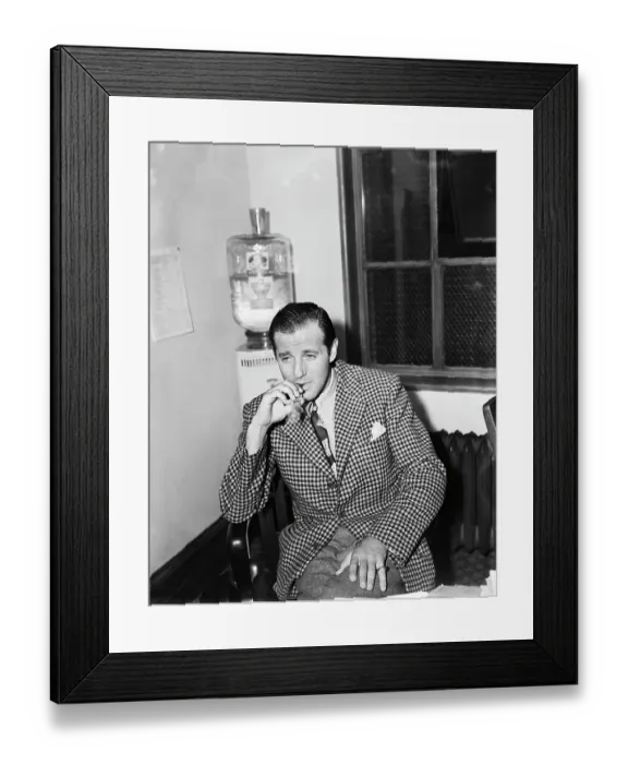 Framed Print : Bugsy Siegel Smoking