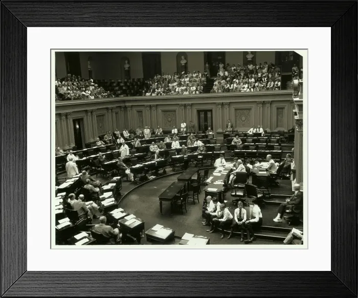Framed Print : Senate Chamber Debating Bills