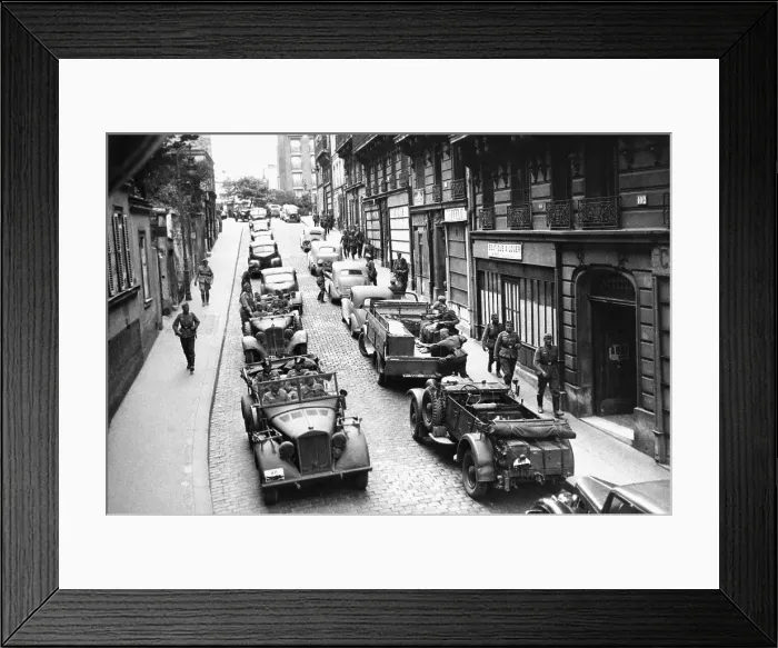 Framed Print : German Soldiers In Paris, France Framed Print : German Soldiers In Paris, France