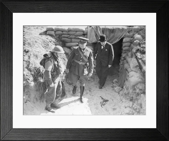 Framed Print : Winston Churchill Tours Defense Line Framed Print : Winston Churchill Tours Defense Line
