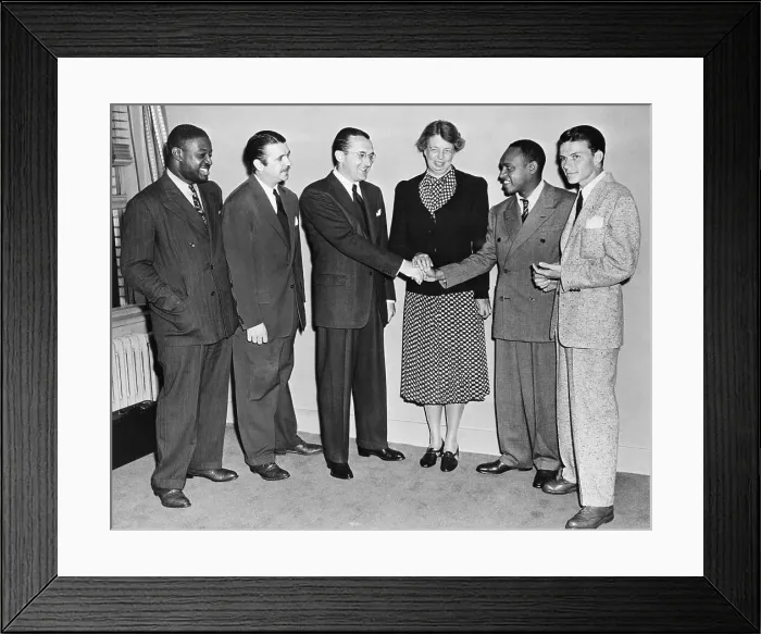 Framed Print : Eleanor Roosevelt with Jazz Musicians Framed Print : Eleanor Roosevelt with Jazz Musicians