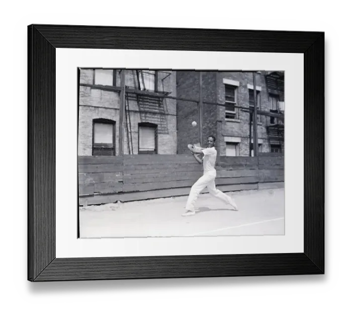 Framed Print : Jimmie Mcdaniels About To Hit Tennis Bal Framed Print : Jimmie Mcdaniels About To Hit Tennis Bal