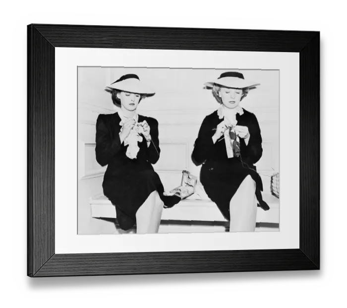Framed Print : Bette Davis and Her Stand-In Sally Sage Framed Print : Bette Davis and Her Stand-In Sally Sage