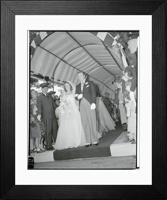 Framed Print : Henry Ford II and His Wife Leaving Their Church Framed Print : Henry Ford II and His Wife Leaving Their Church