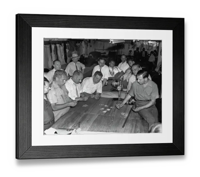 Framed Print : ILGWU Leaders & Representatives Play Cards Framed Print : ILGWU Leaders & Representatives Play Cards