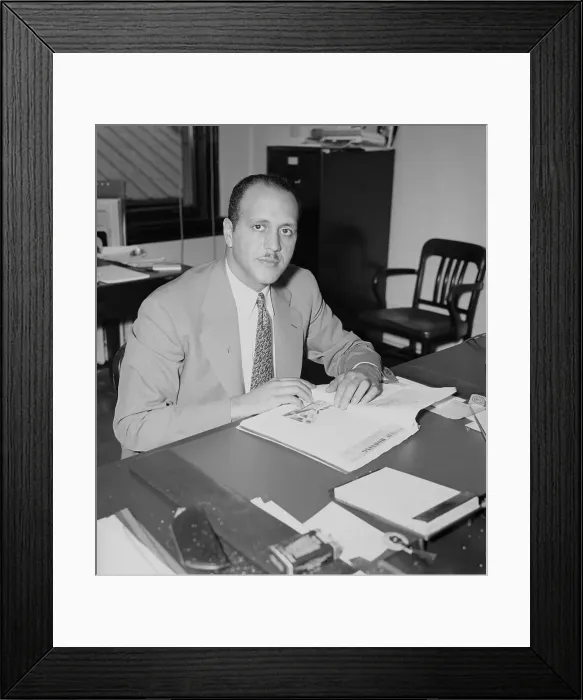Framed Print : Robert C. Weaver Sitting at Desk Framed Print : Robert C. Weaver Sitting at Desk