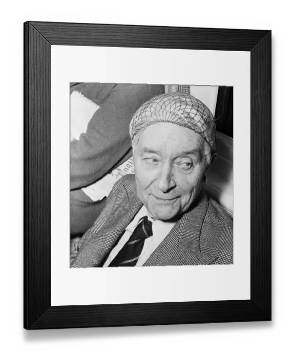 Framed Print : Maurice Maeterlinck Wearing Hair Net