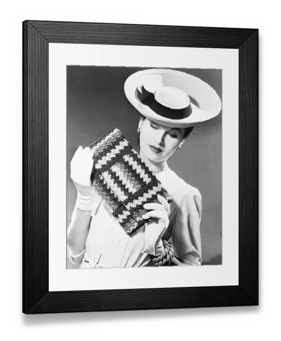Framed Print : Woman with Designer Handbag Framed Print : Woman with Designer Handbag