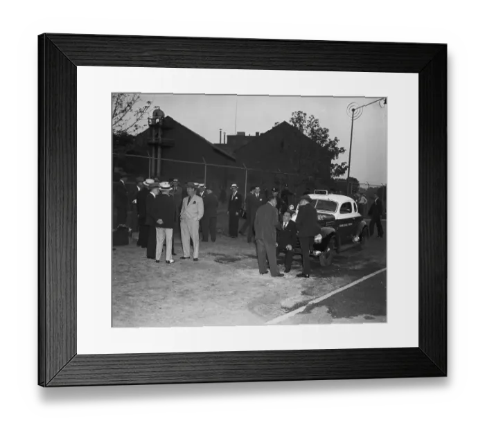 Framed Print : Crowd at Bomb Scene Framed Print : Crowd at Bomb Scene
