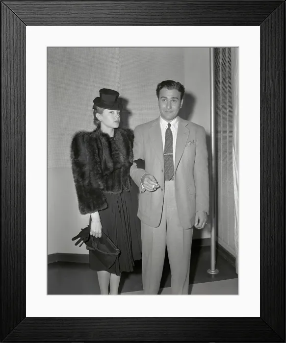 Framed Print : Lana Turner and Artie Shaw Standing Together Framed Print : Lana Turner and Artie Shaw Standing Together