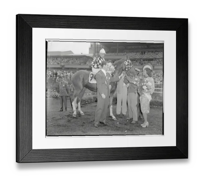 Framed Print : Don Ameche with Mary Martin and Jockey Jackie Westrope Framed Print : Don Ameche with Mary Martin and Jockey Jackie Westrope