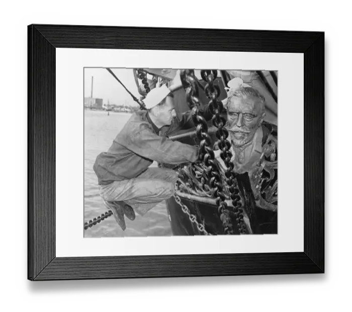 Framed Print : Recruit Polishing Figurehead Framed Print : Recruit Polishing Figurehead