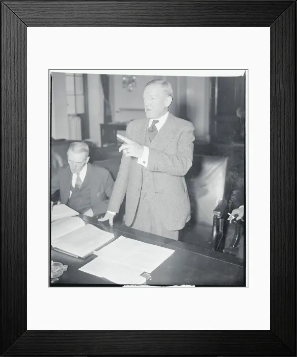 Framed Print : Senator Charles L. McNary Discussing Issues Framed Print : Senator Charles L. McNary Discussing Issues