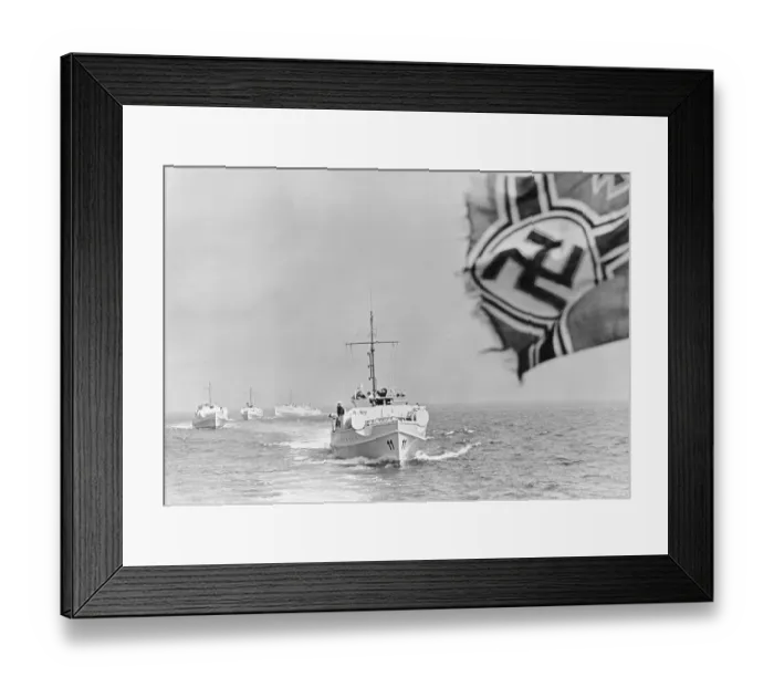 Framed Print : German Vessels near Flag Framed Print : German Vessels near Flag