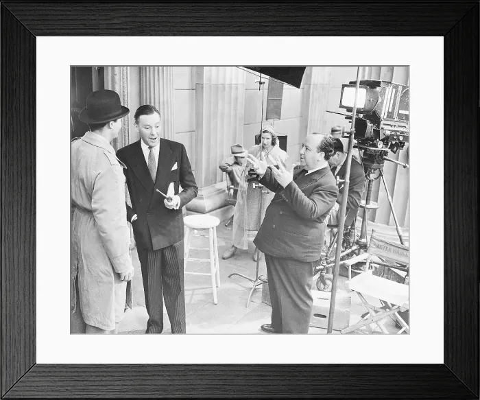 Framed Print : Alfred Hitchcock Directs Joel Mccrea