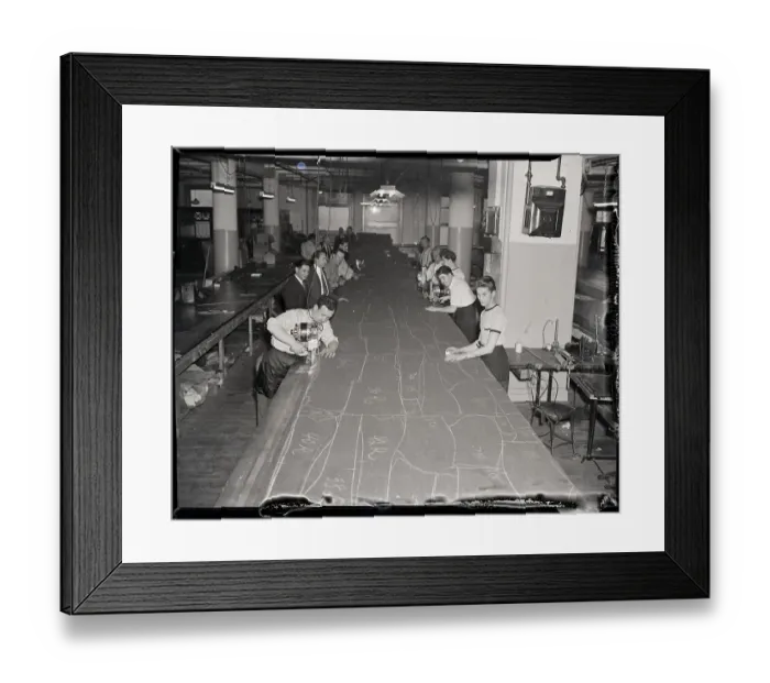 Framed Print : Clothing Factory Making Army Coats Framed Print : Clothing Factory Making Army Coats