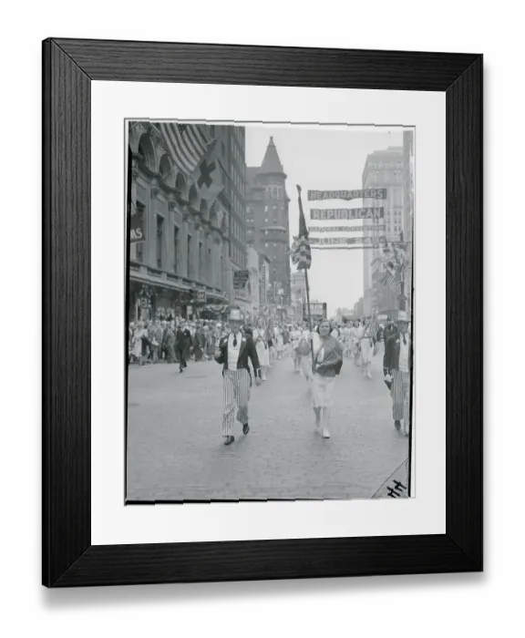 Framed Print : Thomas Dewey Marching in a Parade Framed Print : Thomas Dewey Marching in a Parade