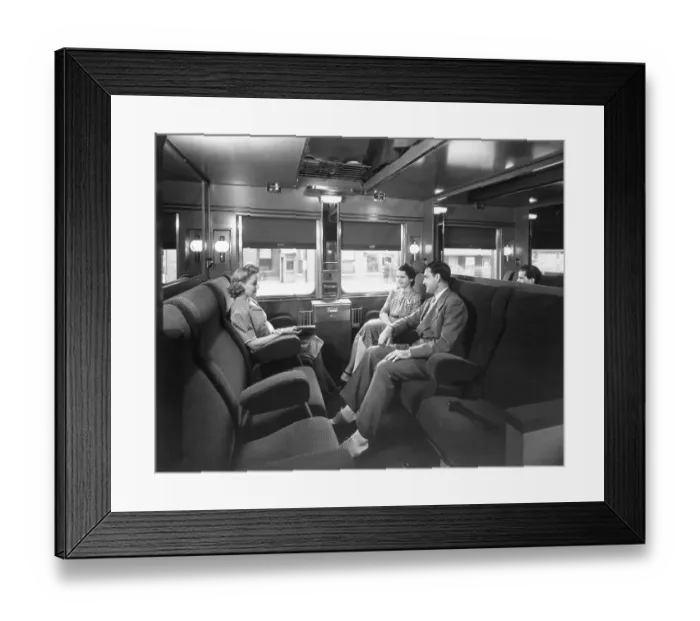 Framed Print : View of Interior of a Coach Sleeper on Train Framed Print : View of Interior of a Coach Sleeper on Train