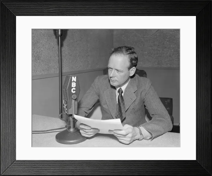 Framed Print : Charles Lindbergh Addressing Nation Via Radio Framed Print : Charles Lindbergh Addressing Nation Via Radio