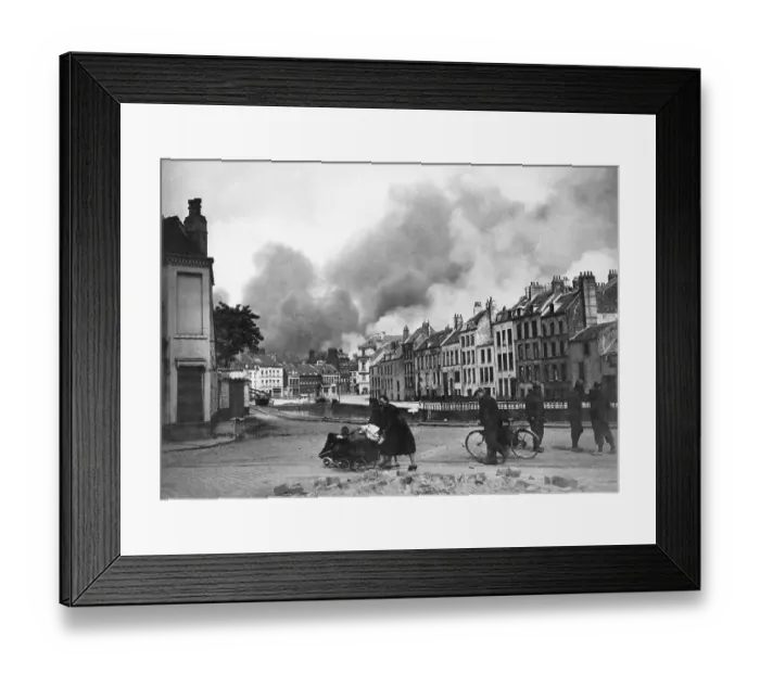 Framed Print : Bombardment Of Dunkirk, France Framed Print : Bombardment Of Dunkirk, France