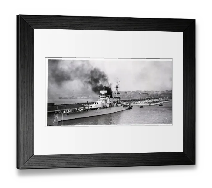 Framed Print : Italian Ship Shown Along With Destroyers Framed Print : Italian Ship Shown Along With Destroyers