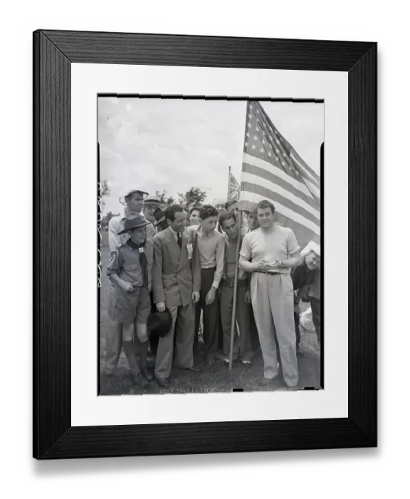 Framed Print : Lawson Little Examines Golf Score