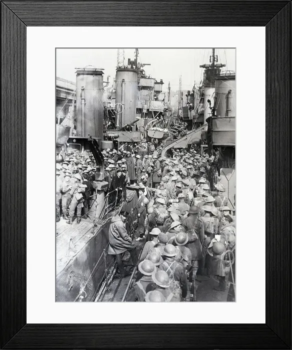Framed Print : Tommy Boys En Route To England