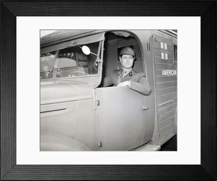 Framed Print : Robert Montgomery Driving Ambulance Framed Print : Robert Montgomery Driving Ambulance