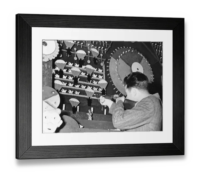 Framed Print : Carnival Goer Aiming at Target Framed Print : Carnival Goer Aiming at Target