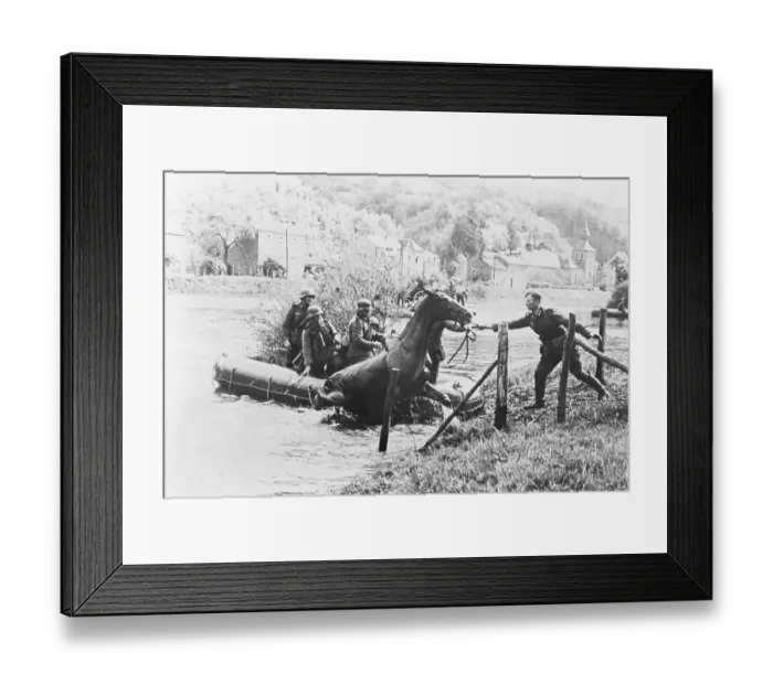 Framed Print : Horse Crossing River Framed Print : Horse Crossing River