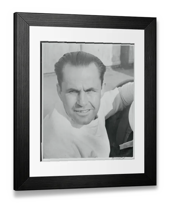 Framed Print : Portrait of Louis Unser Smiling Framed Print : Portrait of Louis Unser Smiling