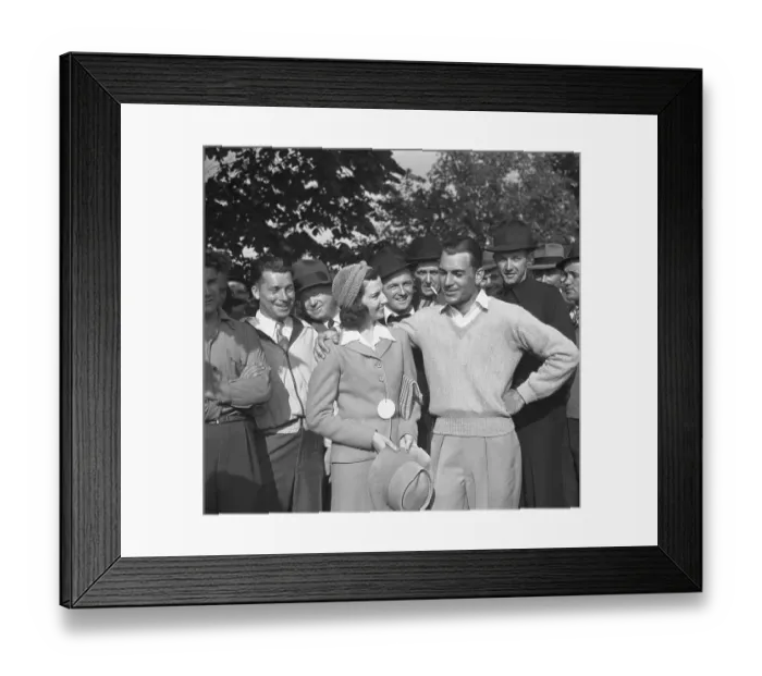 Framed Print : Ben Hogan and His wife After Victory