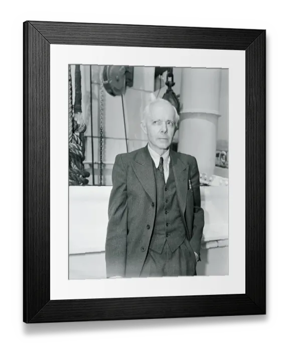 Framed Print : Bela Bartok Standing on Ship Deck Framed Print : Bela Bartok Standing on Ship Deck