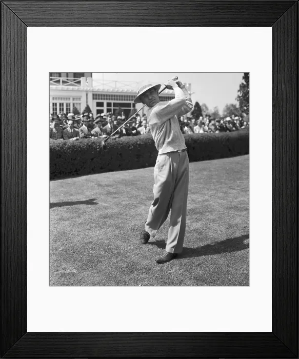 Framed Print : Ben Hogan Swinging Golf Club Framed Print : Ben Hogan Swinging Golf Club