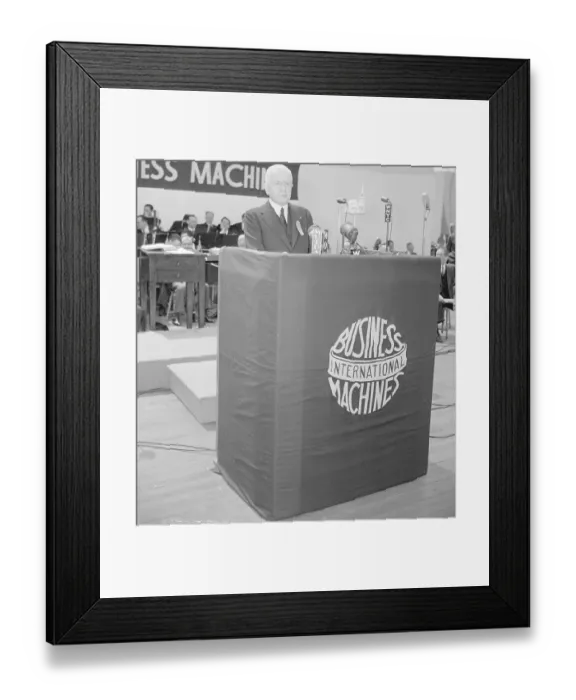 Framed Print : Thomas J. Watson Standing at Podium Framed Print : Thomas J. Watson Standing at Podium
