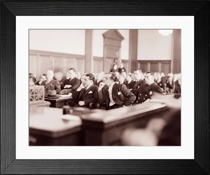 Framed Print : Alleged Murder, Inc. Men in Court