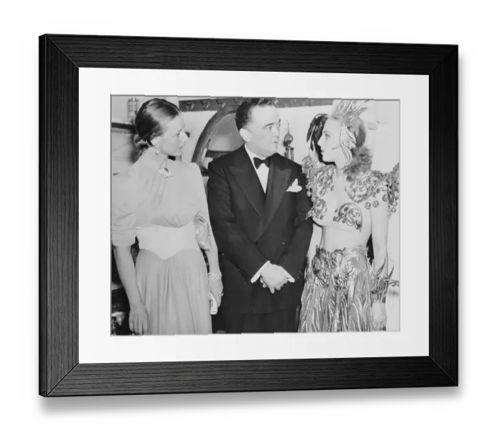 Framed Print : J. Edgar Hoover Talking to Ballerina Framed Print : J. Edgar Hoover Talking to Ballerina