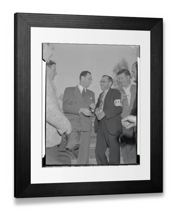 Framed Print : Harry Bridges Talking to Union Members Framed Print : Harry Bridges Talking to Union Members