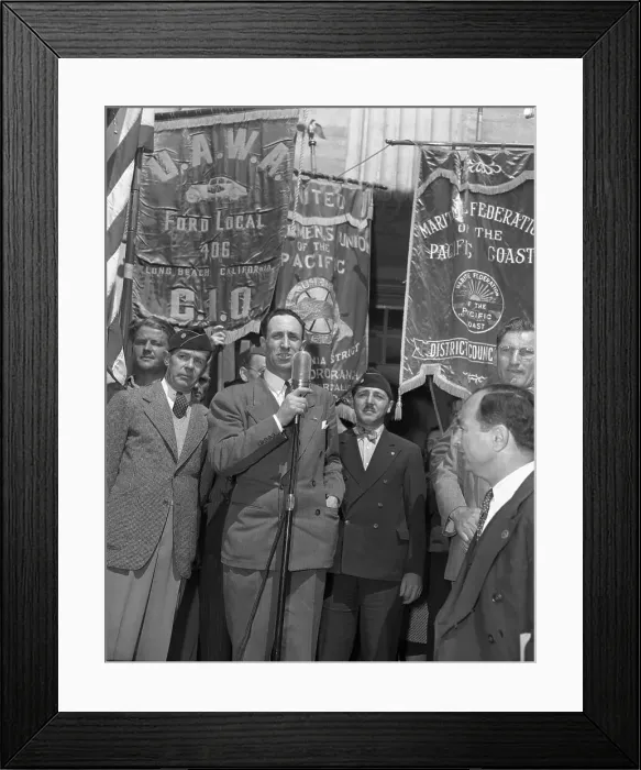 Framed Print : Harry Bridges Making A Speech Framed Print : Harry Bridges Making A Speech