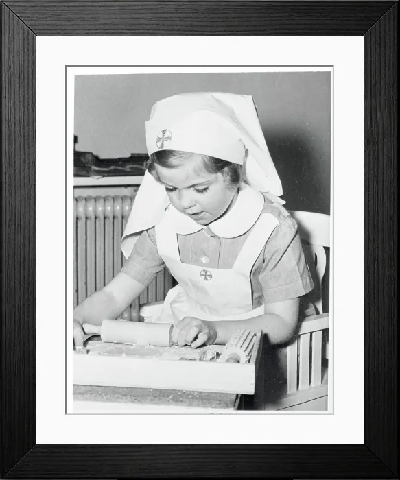 Framed Print : Princess Margaretha Rolling Dough