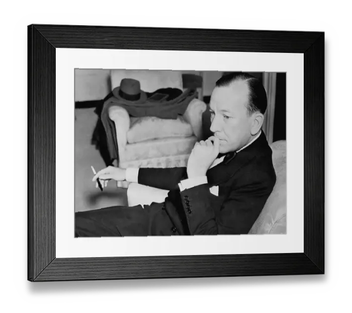 Framed Print : Noel Coward Posed In Hotel Suite Framed Print : Noel Coward Posed In Hotel Suite