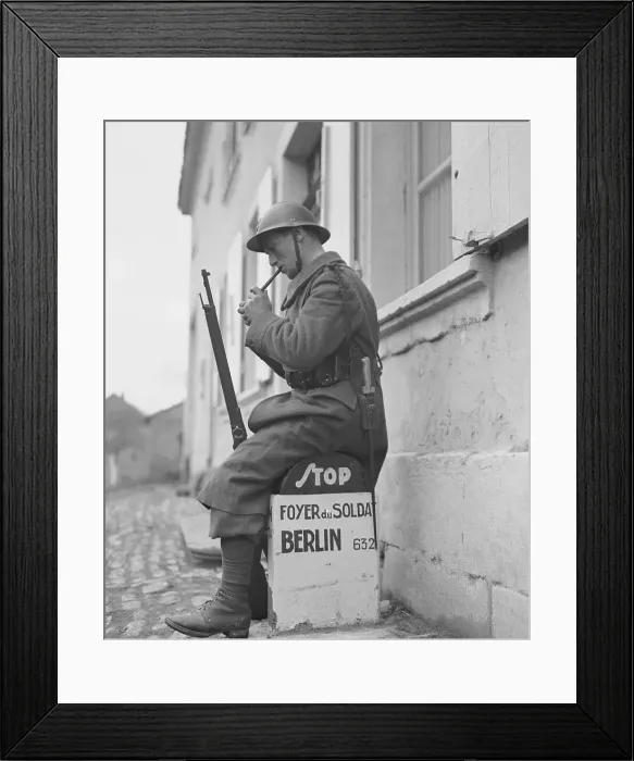 Framed Print : Soldier Lighting His Pipe Framed Print : Soldier Lighting His Pipe
