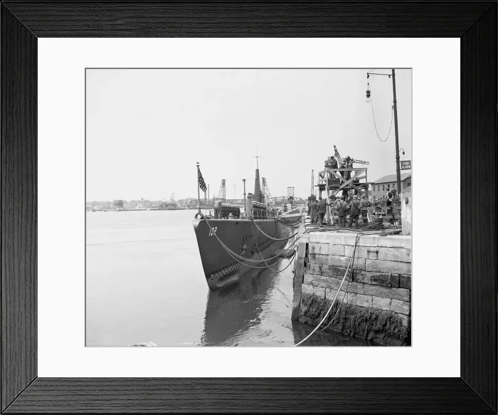 Framed Print : Repaired Submarine Awaiting New Orders to Sea Framed Print : Repaired Submarine Awaiting New Orders to Sea