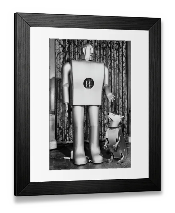 Framed Print : Elektro and His Dog Sparko Before the 1940 World's Fair Framed Print : Elektro and His Dog Sparko Before the 1940 World's Fair